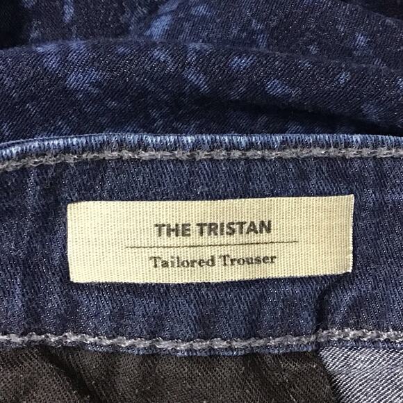 AG Adriano Goldschmied The Tristan Tailored Trouser Indigo Print Crop Ankle 28R - Picture 10 of 13